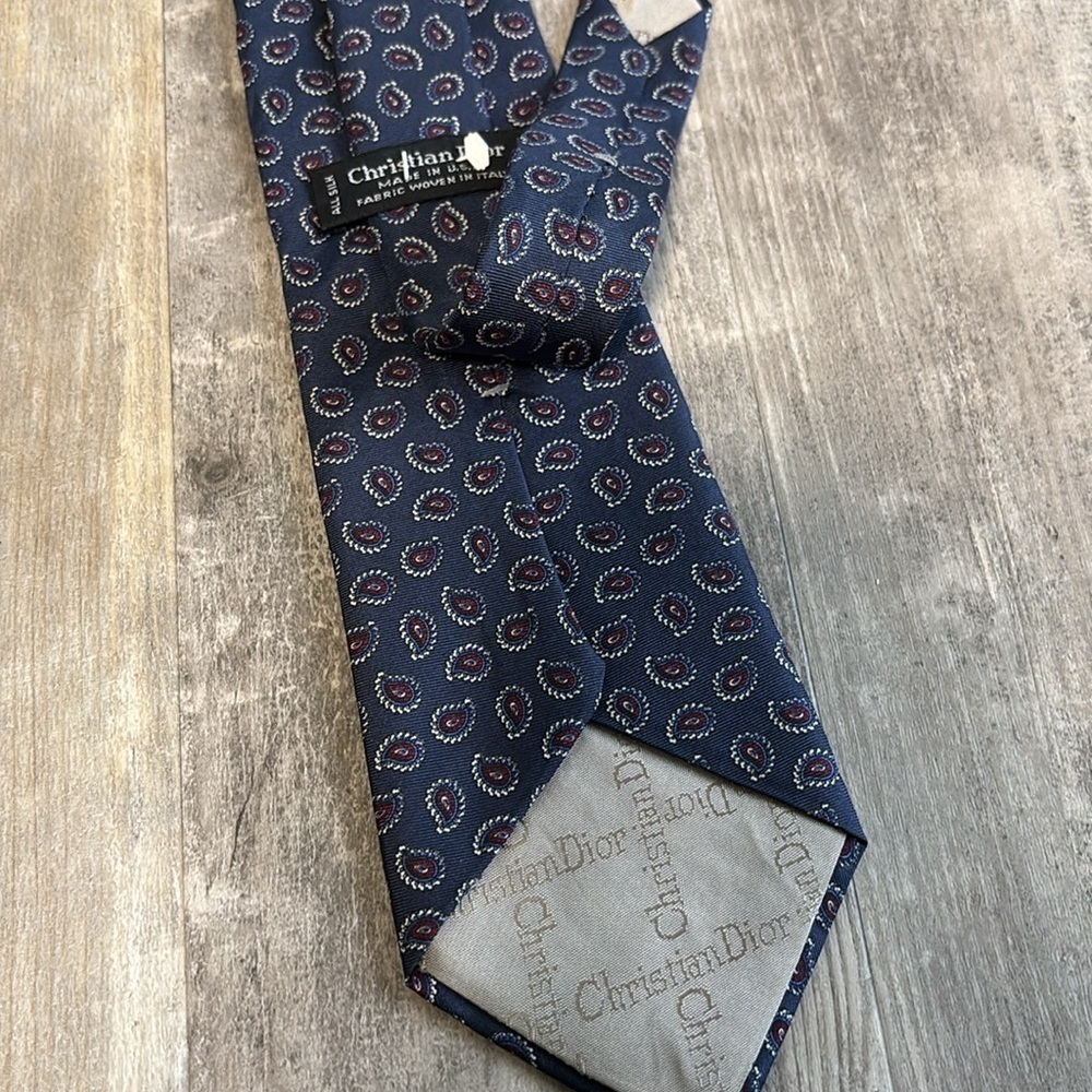 Christian Dior Paisley Pattern Tie - Picture 3 of 3